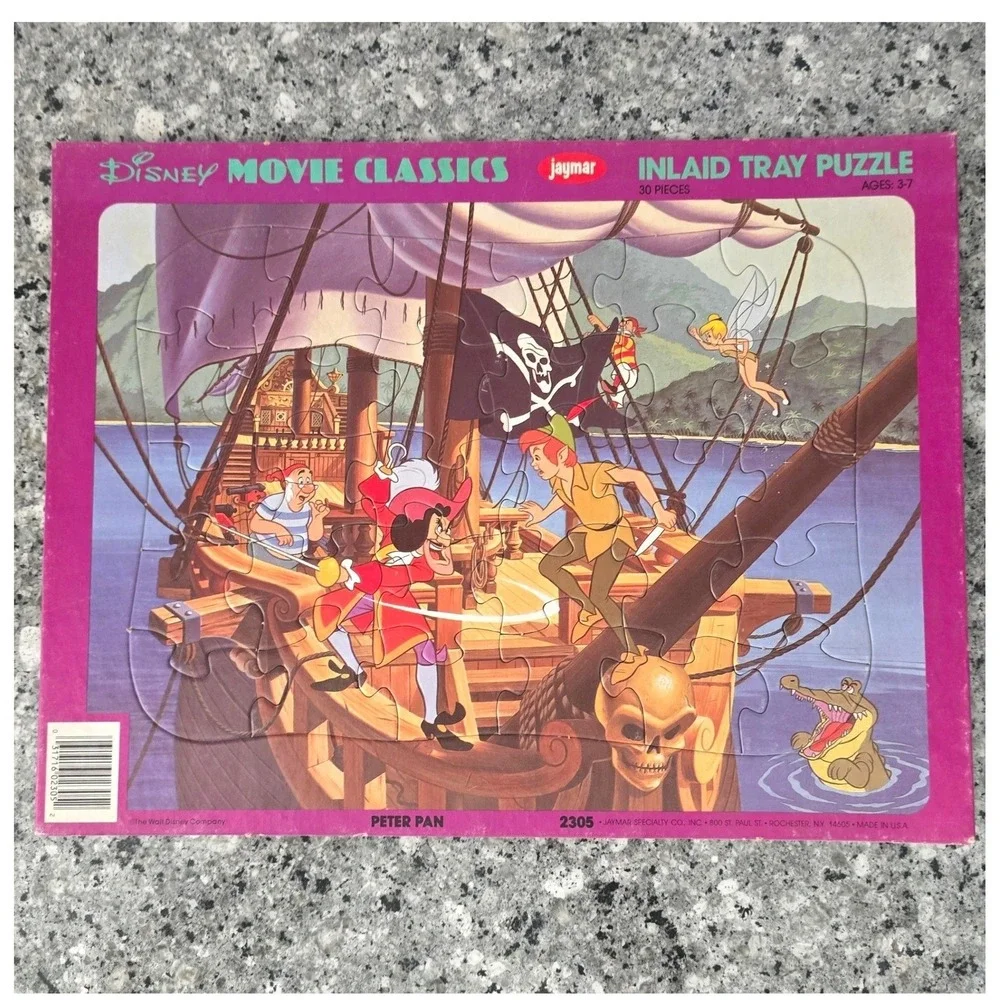 Jaymar Disney Movie Classics Inlaid Tray Puzzles Kids Set of 3 Vintage 90's Toys